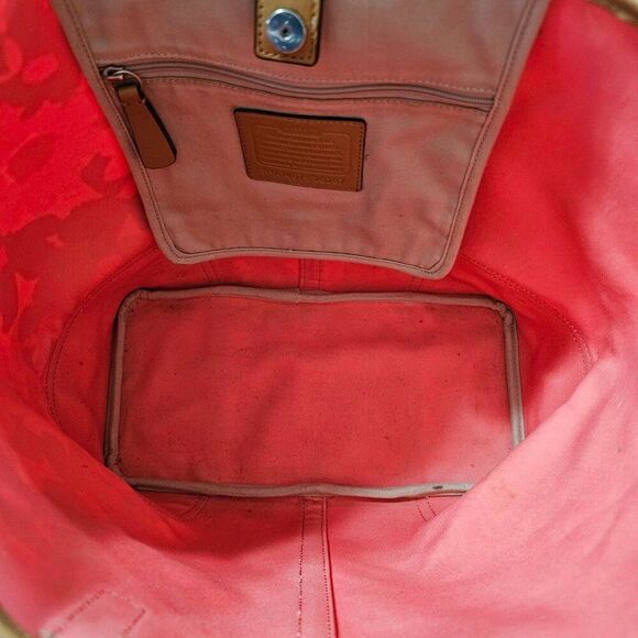 Coach Hadley Floral Print Duffle Shoulder Bag Tote Purse - Picture 7 of 8